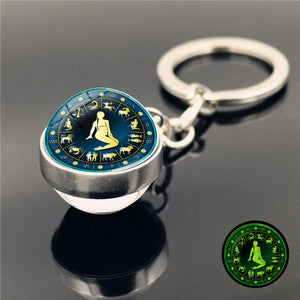 Celestial Zodiac Signs Luminous Keychain