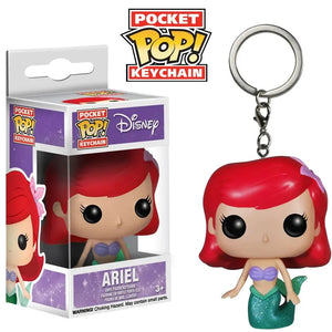 Funko Pop! Ariel keychain with packaging on a white background