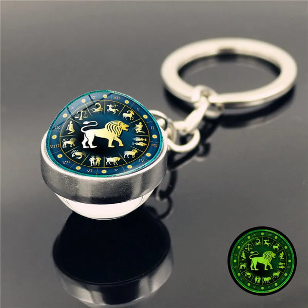 Celestial Zodiac Signs Luminous Keychain