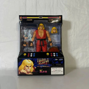 Action figure packaging with character illustration on a white background