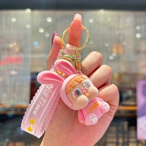 Cry Baby Velvet Fuzz Flocked Keychain