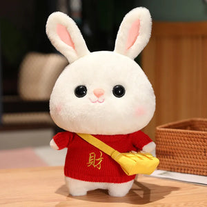 Cozy Dress-Up Bunny Premium Plush Toy (30 cm)