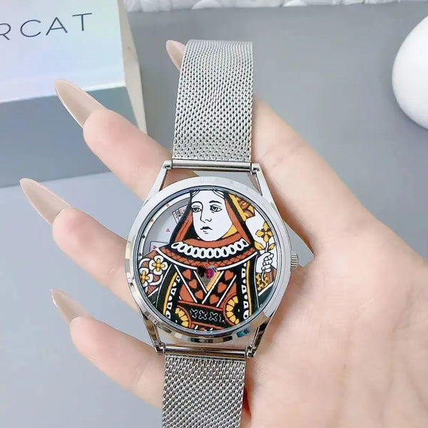 Queen Of Hearts Royal Card Quartz Watch