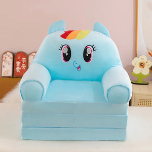 Kawaii Character Three-Fold Plush Sofa Bed