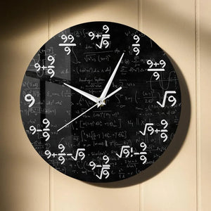 Quantum Dimension Mathematical Wooden Wall Clock
