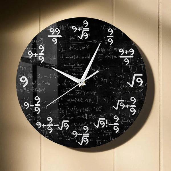 Quantum Dimension Mathematical Wooden Wall Clock