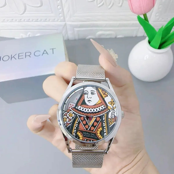 Queen Of Hearts Royal Card Quartz Watch