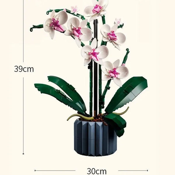 Orchid Flowers Botanical Building Blocks (608 Pcs)