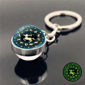 Celestial Zodiac Signs Luminous Keychain