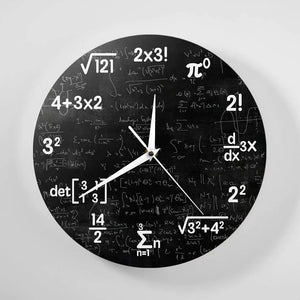 Quantum Dimension Mathematical Wooden Wall Clock