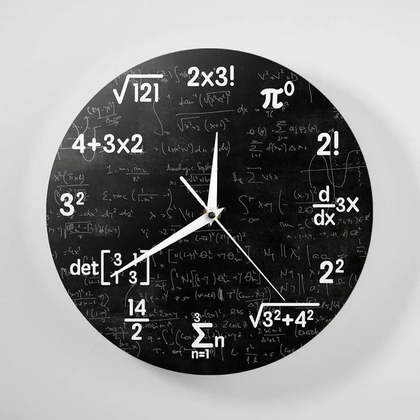 Quantum Dimension Mathematical Wooden Wall Clock