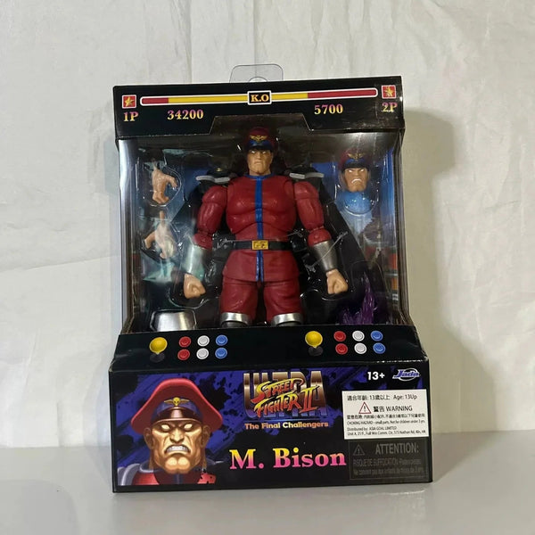M. Bison action figure in packaging on a white background
