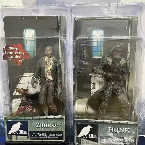 NECA Resident Evil Hunk & Zombie Figurines (16 cm)