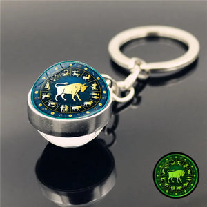 Celestial Zodiac Signs Luminous Keychain