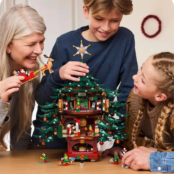 Family Christmas Tree Building Blocks (3171 Pcs)