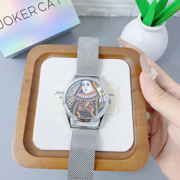 Queen Of Hearts Royal Card Quartz Watch