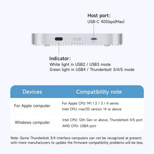 Hagibis USB4 M.2 NVMe SSD Enclosure for Mac