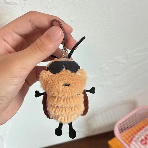Creepy-Cute Cockroach Plush Keychain
