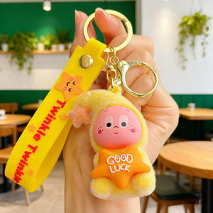 Twinkle Twinkle Velvet Star Flocked Keychain