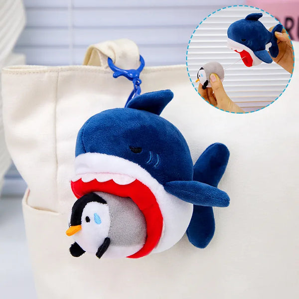 Shark Penguin Pop Plush Keychain