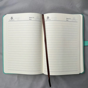 Tiff & Co. Signature Teal and White Notebook