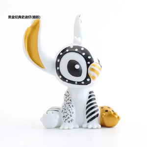 Black Gold Stitch and Mickey Designer Figures (Set of 2)