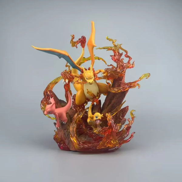 Charizard Evolution Set Giga-Impact Cursed Flame Ver. Figure (30 cm)