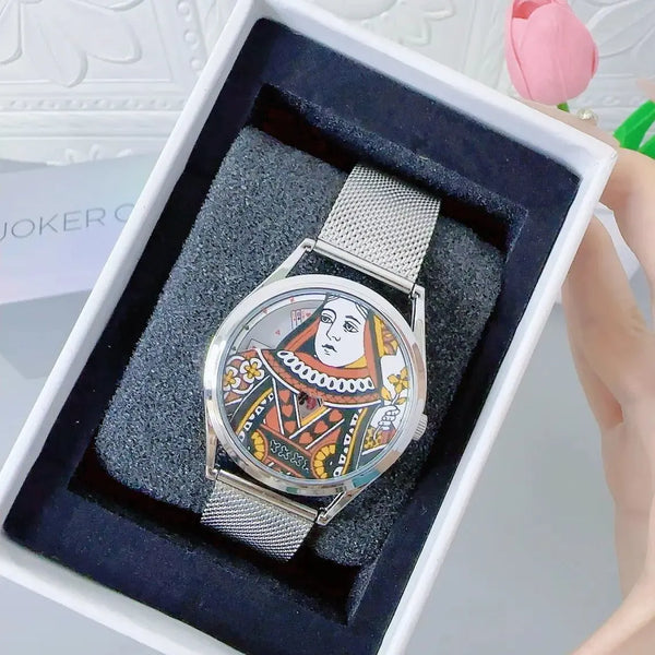 Queen Of Hearts Royal Card Quartz Watch