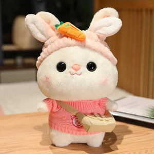 Cozy Dress-Up Bunny Premium Plush Toy (30 cm)