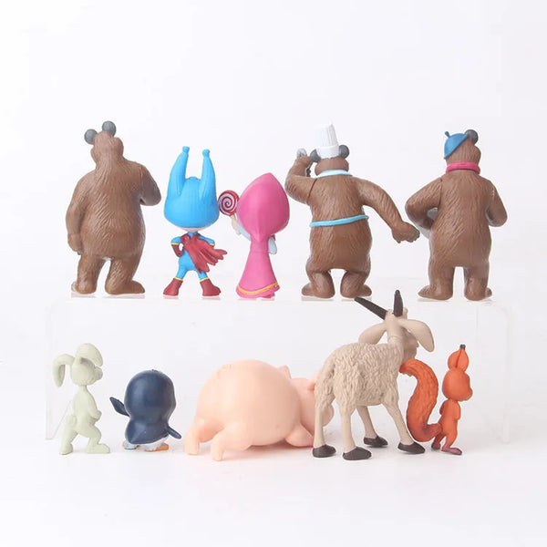 Masha and Friends Figurines (Set of 10)