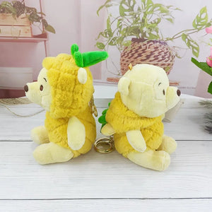 DZNY Pineapple Pooh Plush Keychain - Bear Hugs