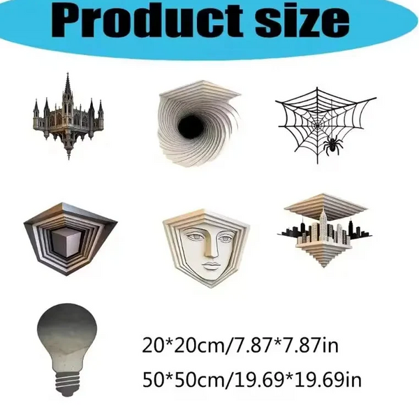 3D Reality Warp Wall Illusion Stickers