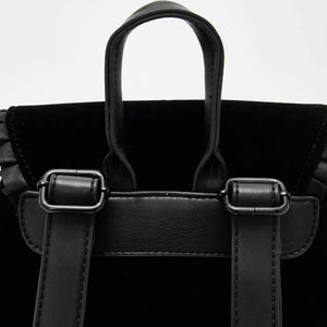 Nocturnia Midnight Hex Gothic Velvet Backpack