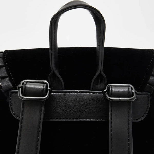 Nocturnia Midnight Hex Gothic Velvet Backpack