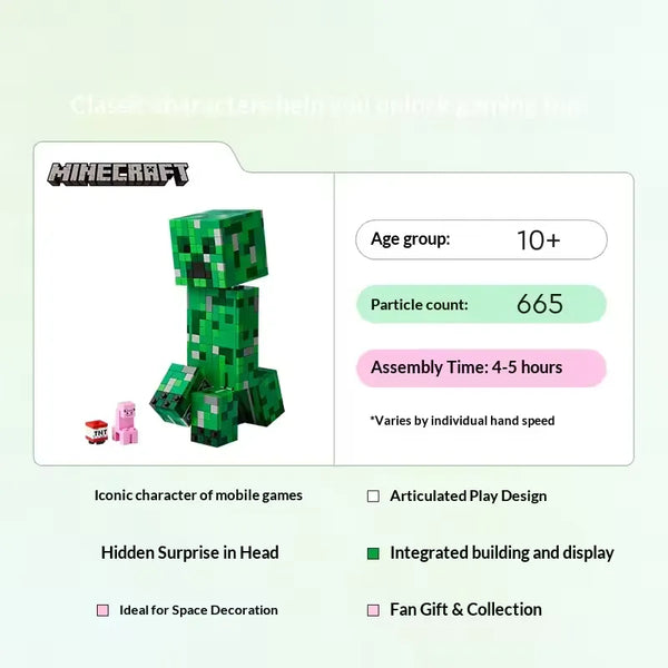 Minecraft Creeper Building Blocks (665 Pcs)