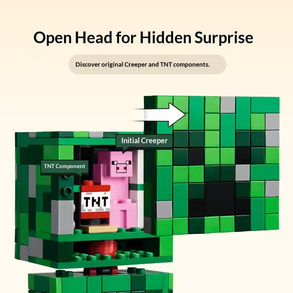Minecraft Creeper Building Blocks (665 Pcs)