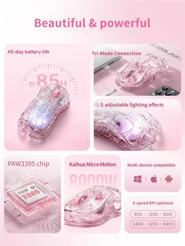 Gravastar Mercury M2 Crystal Rose Mouse