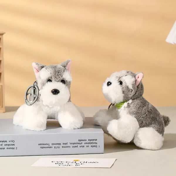 Dapper-Dog Schnauzer Plush Keychain