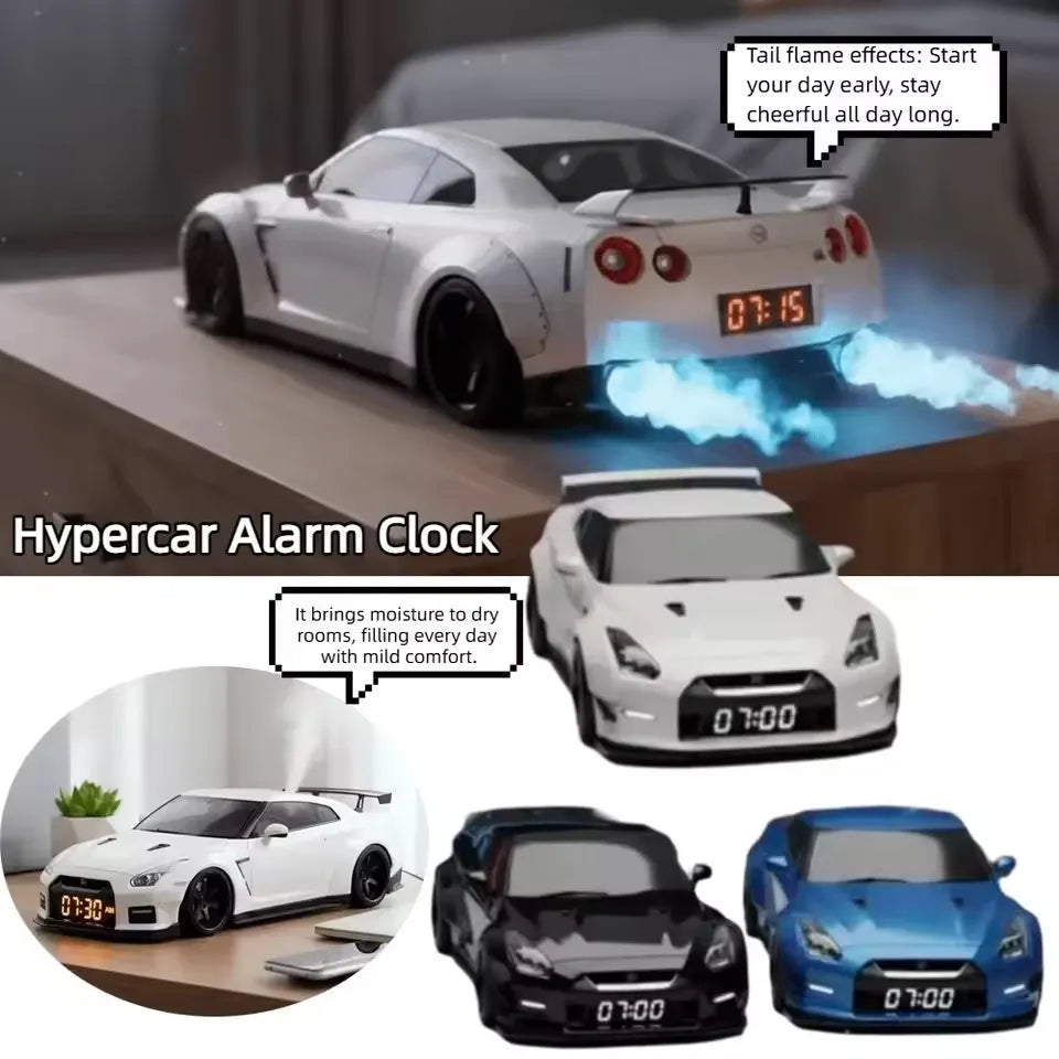 Super Sports Car Engine Rev Alarm Clock