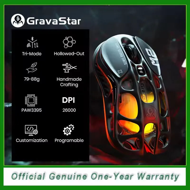 Gravastar Mercury M2 Stealth Black Mouse