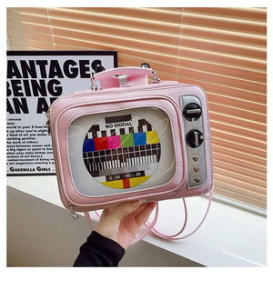Retro Edition TV Statement Crossbody Bag