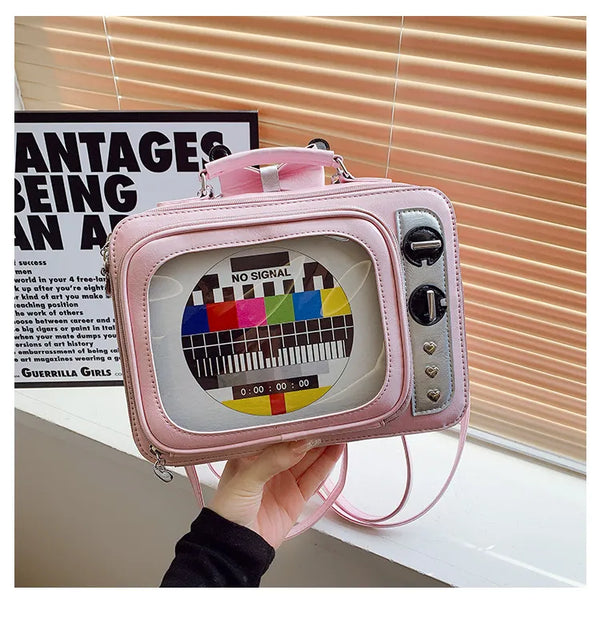Retro Edition TV Statement Crossbody Bag