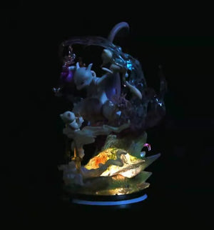 Mewtwo & Mew Illuminated Psystrike Vortex Ver. Figure (25 cm)