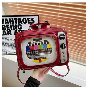Retro Edition TV Statement Crossbody Bag