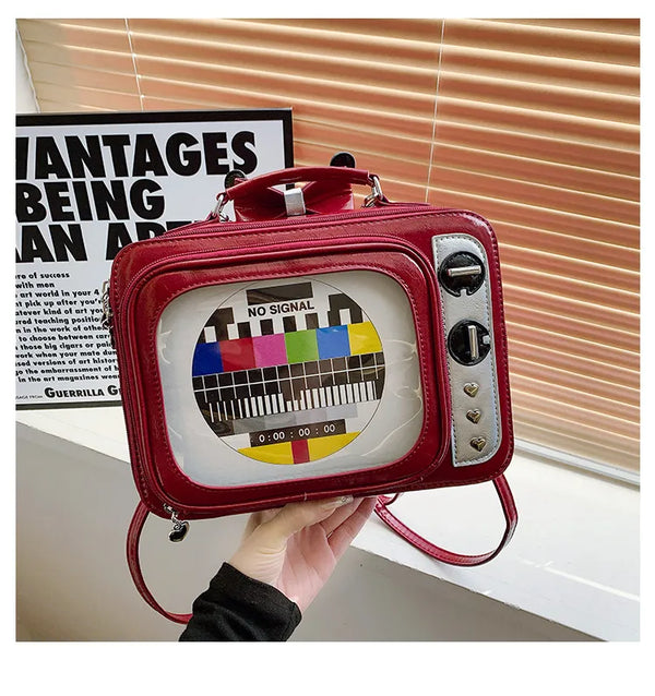 Retro Edition TV Statement Crossbody Bag