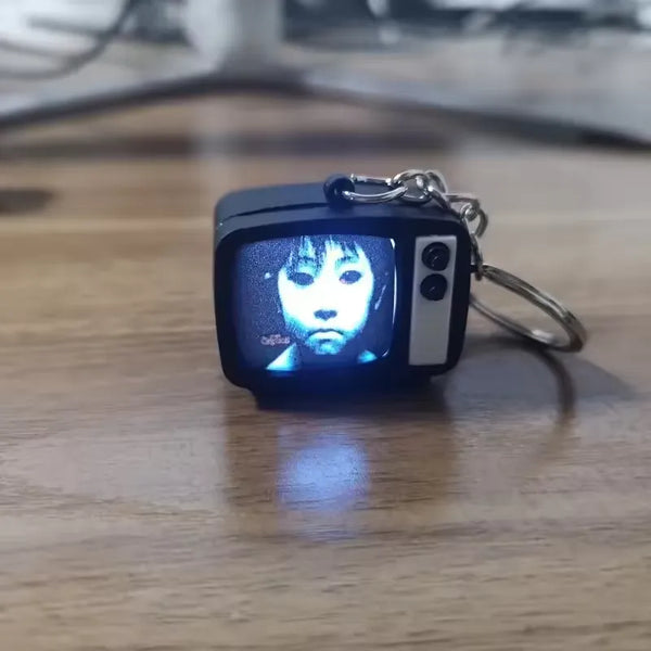 Cinema Horror TV Glow & Sound Keychain