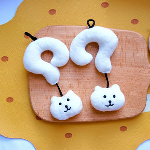 Puzzled Panda Question Mark Keychain