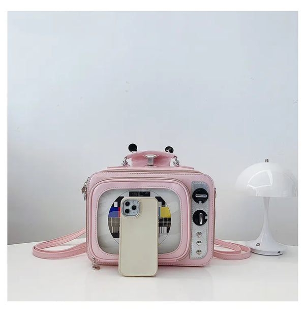 Retro Edition TV Statement Crossbody Bag