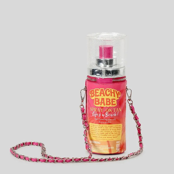 Beach-Babe Novelty Spray Bottle Crossbody Bag