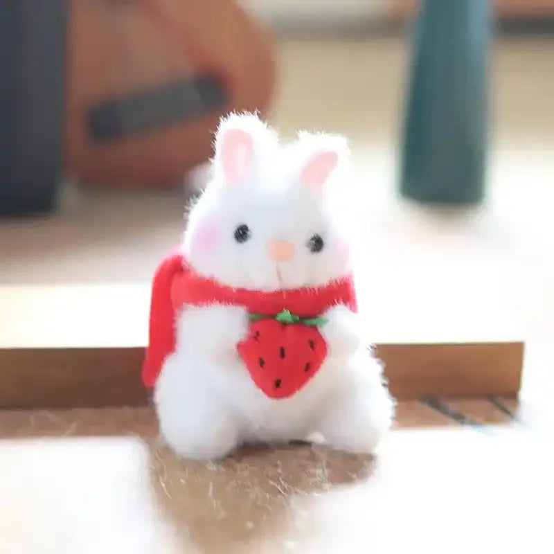 Utterly Adorable Strawberry Rabbit Keychain